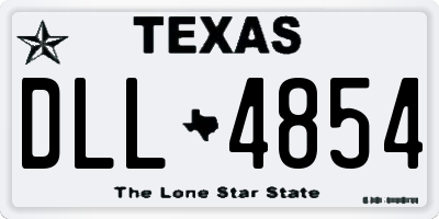 TX license plate DLL4854