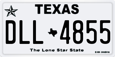 TX license plate DLL4855
