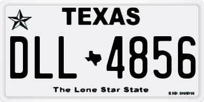 TX license plate DLL4856