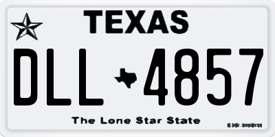 TX license plate DLL4857