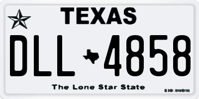 TX license plate DLL4858