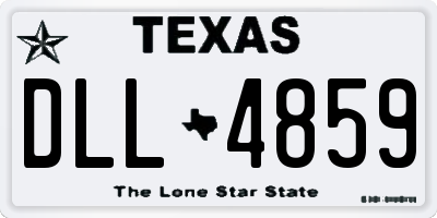 TX license plate DLL4859