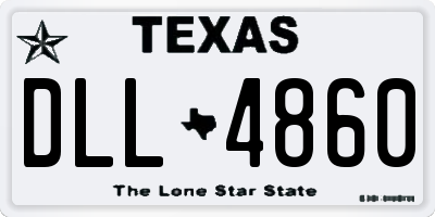 TX license plate DLL4860