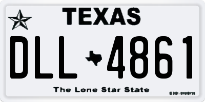 TX license plate DLL4861