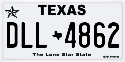 TX license plate DLL4862
