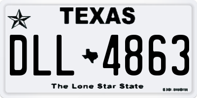 TX license plate DLL4863