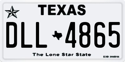 TX license plate DLL4865