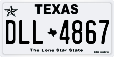 TX license plate DLL4867