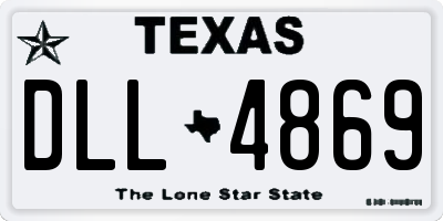 TX license plate DLL4869
