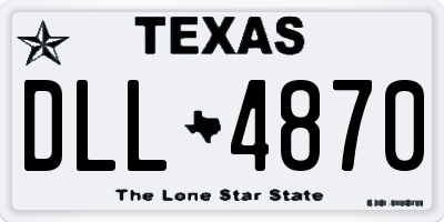 TX license plate DLL4870
