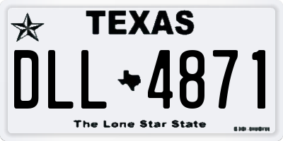 TX license plate DLL4871