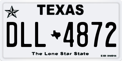TX license plate DLL4872