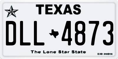 TX license plate DLL4873
