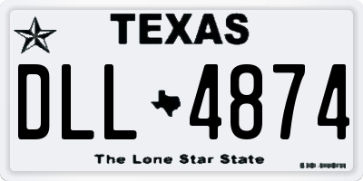 TX license plate DLL4874