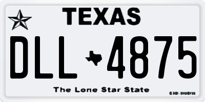 TX license plate DLL4875