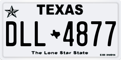 TX license plate DLL4877