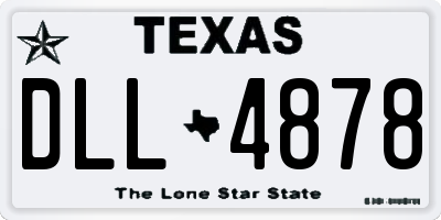 TX license plate DLL4878