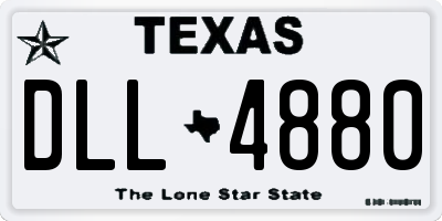 TX license plate DLL4880