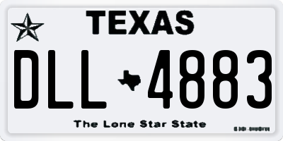TX license plate DLL4883