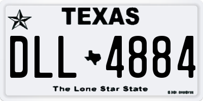 TX license plate DLL4884