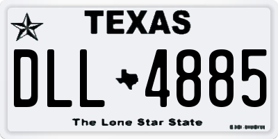 TX license plate DLL4885