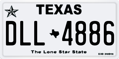 TX license plate DLL4886