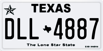 TX license plate DLL4887