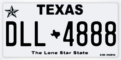 TX license plate DLL4888