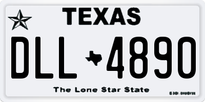 TX license plate DLL4890