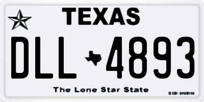 TX license plate DLL4893