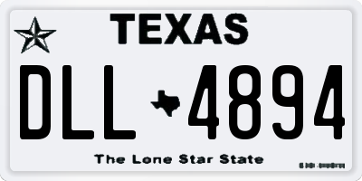 TX license plate DLL4894