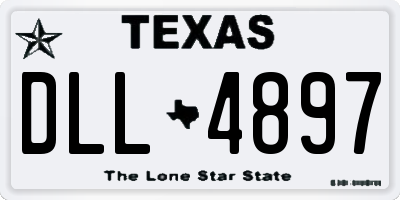 TX license plate DLL4897