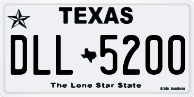 TX license plate DLL5200