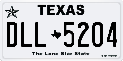 TX license plate DLL5204