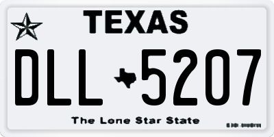 TX license plate DLL5207