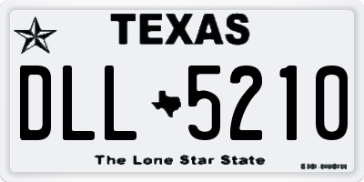 TX license plate DLL5210