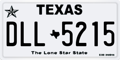 TX license plate DLL5215