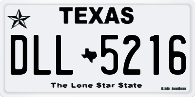 TX license plate DLL5216