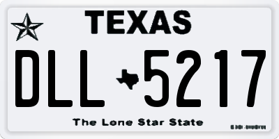 TX license plate DLL5217