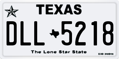 TX license plate DLL5218
