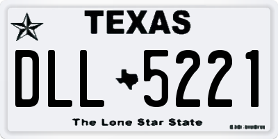 TX license plate DLL5221
