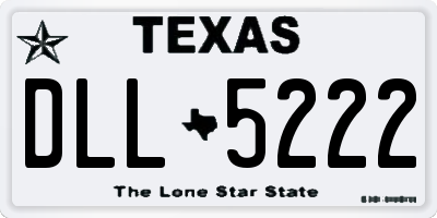 TX license plate DLL5222
