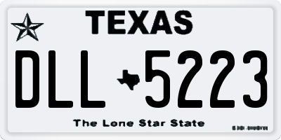 TX license plate DLL5223