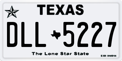 TX license plate DLL5227