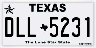 TX license plate DLL5231
