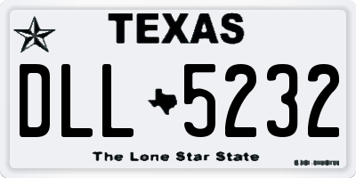 TX license plate DLL5232