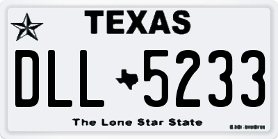 TX license plate DLL5233