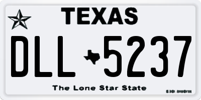 TX license plate DLL5237