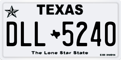 TX license plate DLL5240