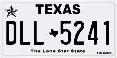 TX license plate DLL5241